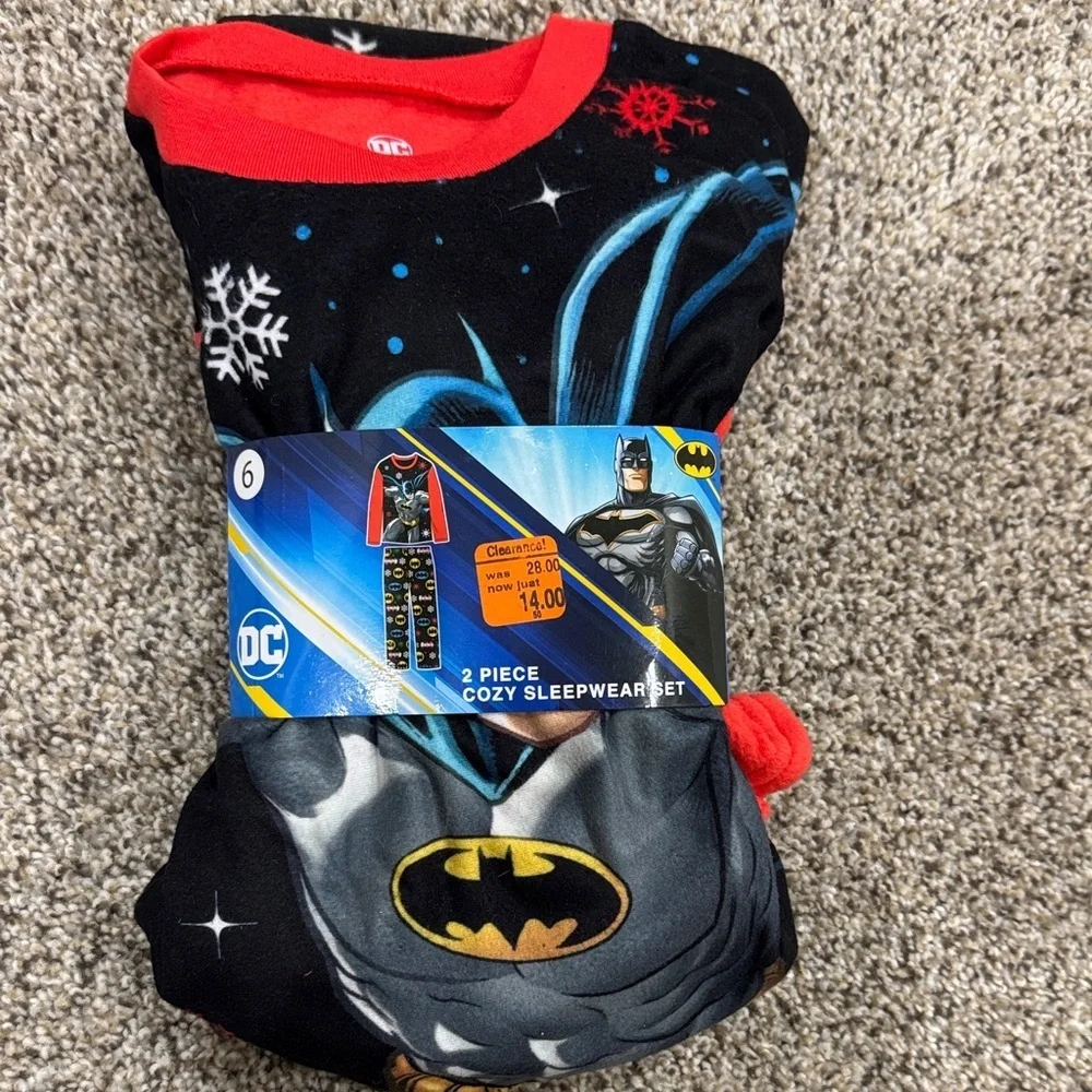 DC Batman Kids Sleepwear Set - Black, Red, Blue